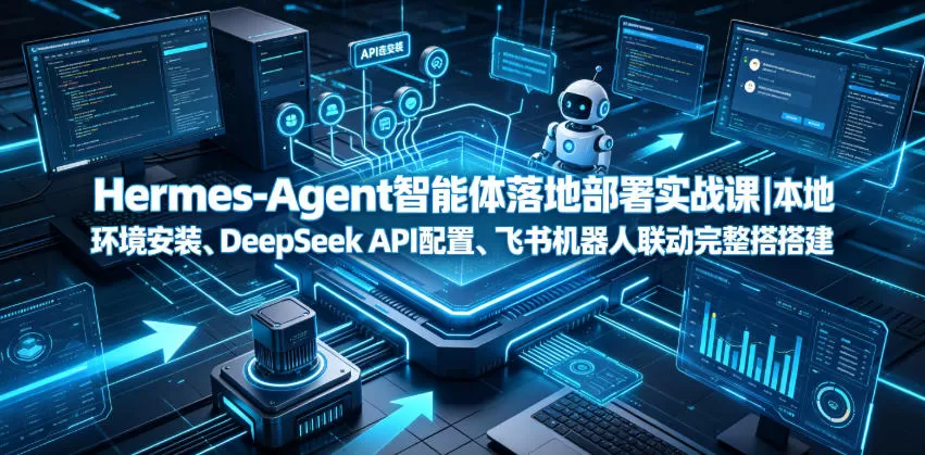 Hermes-Agent智能体落地部署实战课｜本地环境安装、DeepSeek API配置、飞书机器人联动完整搭建教程-鹊桥梦网创