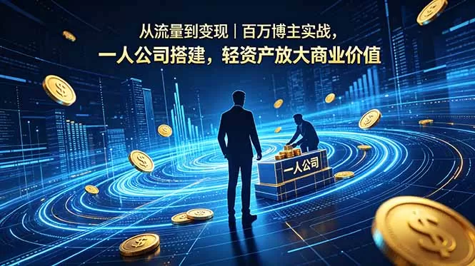 从流量到变现|百万博主实战,一人公司搭建,轻资产放大商业价值-鹊桥梦网创