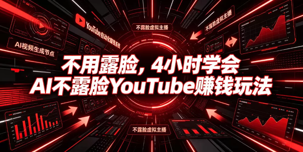 不用露脸,4小时学会AI不露脸YouTube賺钱玩法【原创双语字幕】-鹊桥梦网创