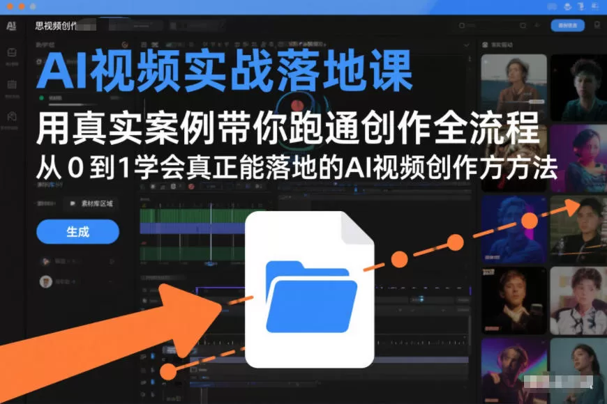 AI视频实战落地课，用真实案例带你跑通创作全流程，从0到1学会真正能落地的AI视频创作方法-鹊桥梦网创