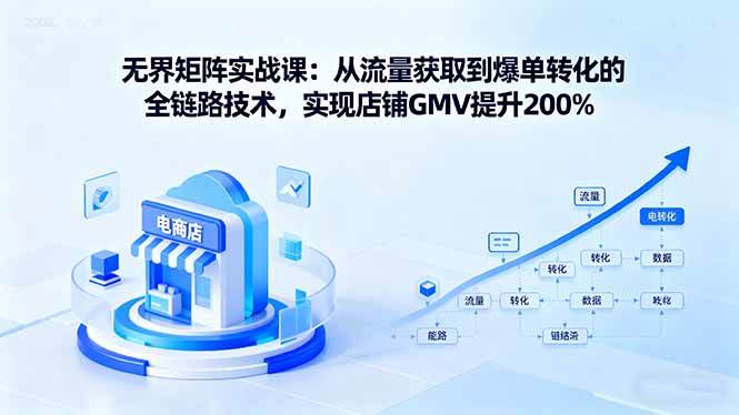 （16104期）无界矩阵实战课：从流量获取到爆单转化的全链路技术，实现店铺GMV提升200%-鹊桥梦网创