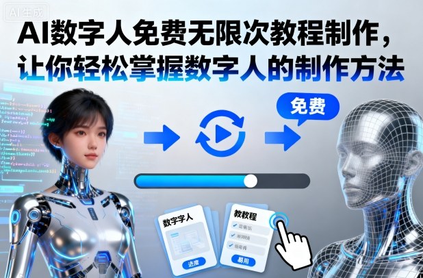 AI数字人免费无限次教程制作,让你轻松掌握数字人的制作方法-鹊桥梦网创