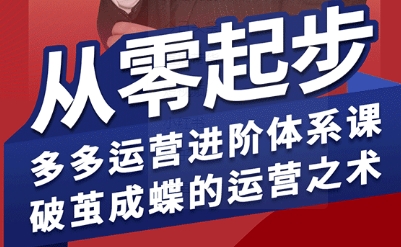 拼多多运营进阶系统课，从零起步，多多运营进阶体系课，破茧成蝶的运营之术（更新9月）-鹊桥梦网创