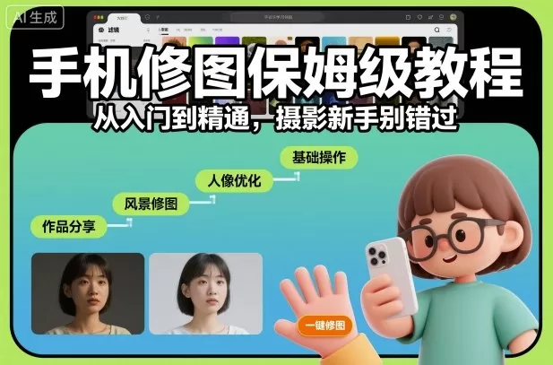 手机修图保姆级教程,从入门到精通,摄影新手别错过-鹊桥梦网创