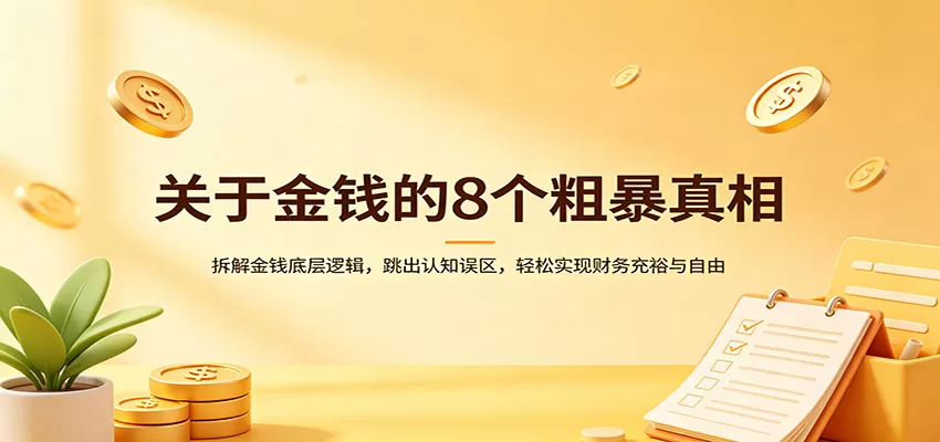 关于金钱的8个粗暴真相：拆解金钱底层逻辑，跳出认知误区，轻松实现财务充裕与自由-鹊桥梦网创
