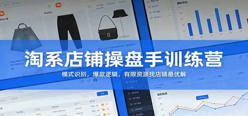 淘系店铺操盘手训练营：模式识别，爆款逻辑，有限资源找店铺最优解-鹊桥梦网创