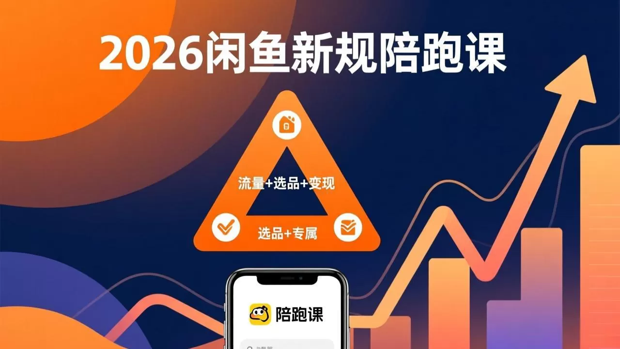 2026闲鱼高阶陪跑课全新上线，带你吃透新规玩转选品流量，从零搭建稳定变现盈利体系-鹊桥梦网创