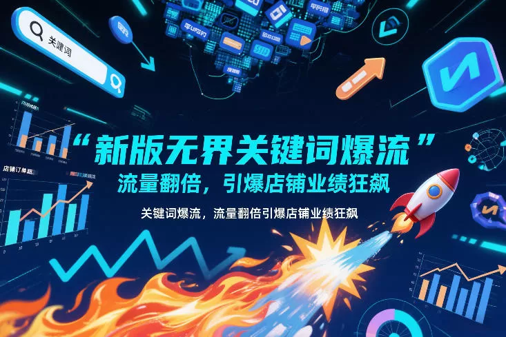 新版无界关键词爆流，流量翻倍，引爆店铺业绩狂飙-鹊桥梦网创