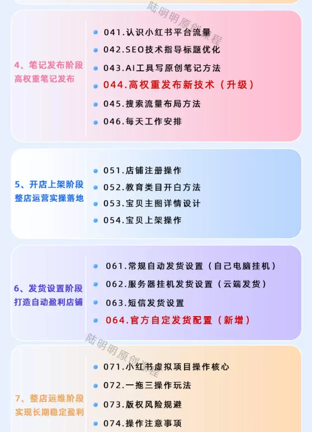 小红书虚拟项目特训班9.0，AI原创PPT技术全跑通，单品单店月纯利润几个W