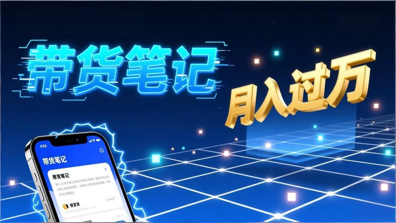 小红书爆款笔记带货实战：拆解封面标题正文全要素，手把手教你单篇笔记带货月入过万-鹊桥梦网创