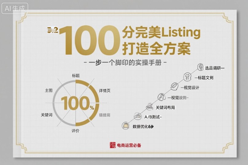 100分完美Listing打造全方案，想要完美listing必须是需要一步一个脚印的-鹊桥梦网创