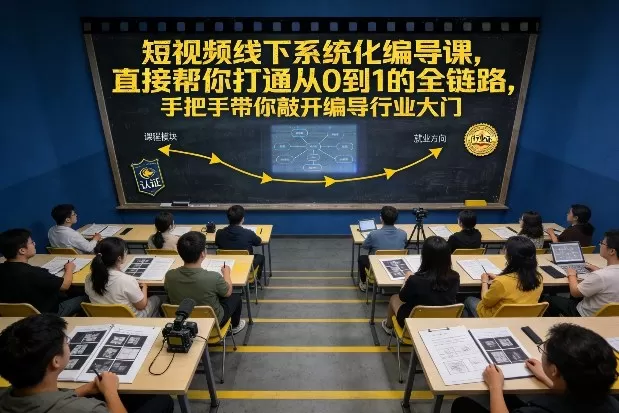 短视频线下系统化编导课，直接帮你打通从0到1的全链路，手把手带你敲开编导行业大门-鹊桥梦网创