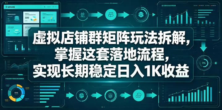 虚拟店铺群矩阵玩法拆解,掌握这套落地流程,实现长期稳定日入1K收益【揭秘】 虚拟店铺群矩阵玩法拆解,掌握这套落地流程,实现长期稳定日入1K收益【揭秘】