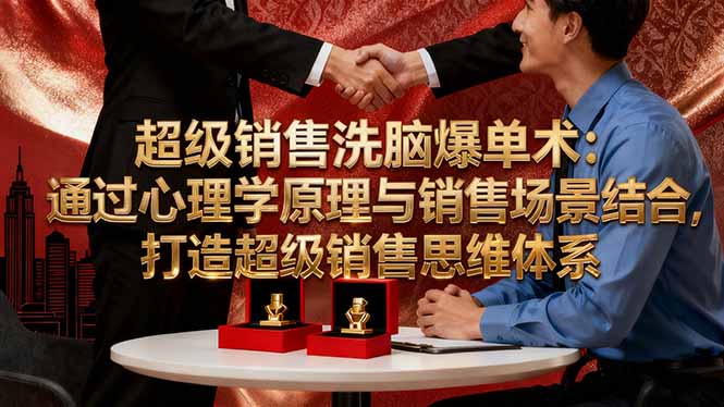 超级销售洗脑爆单术:通过心理学原理与销售场景结合,打造超级销售思维体系-鹊桥梦网创