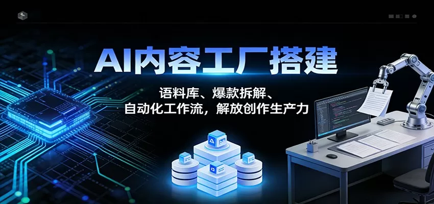 AI内容工厂搭建：语料库、爆款拆解、自动化工作流，解放创作生产力-鹊桥梦网创