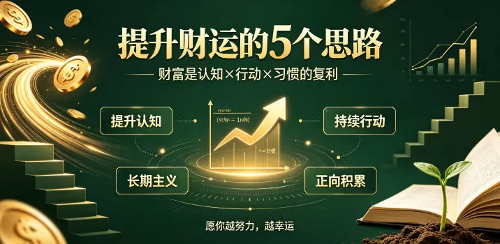 付费文章:提升财运的5个思路——财富是认知x行动x习惯的复利,愿你越努力,越幸运-鹊桥梦网创
