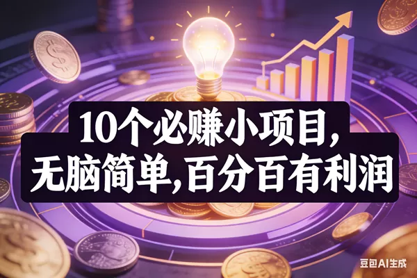 （17169期）10个必赚小项目，无脑简单，百分百有利润，副业首选，日入200+-鹊桥梦网创
