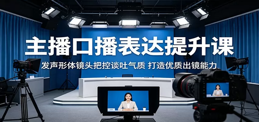 主播口播表达提升课:发声形体镜头把控谈吐气质,打造优质出镜能力-鹊桥梦网创