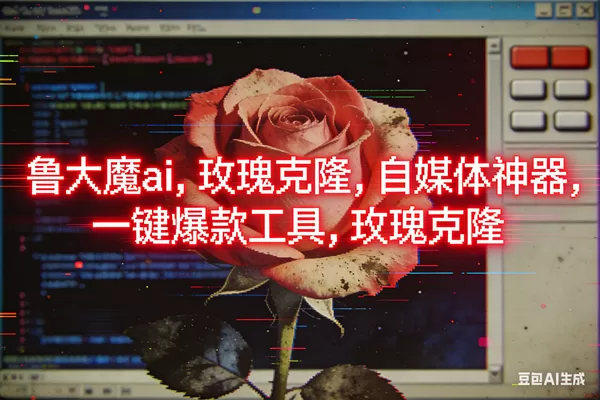 （16971期）ai鲁大魔，自媒体必备的软件，玫瑰克隆神器，一键爆款，详细教程-鹊桥梦网创