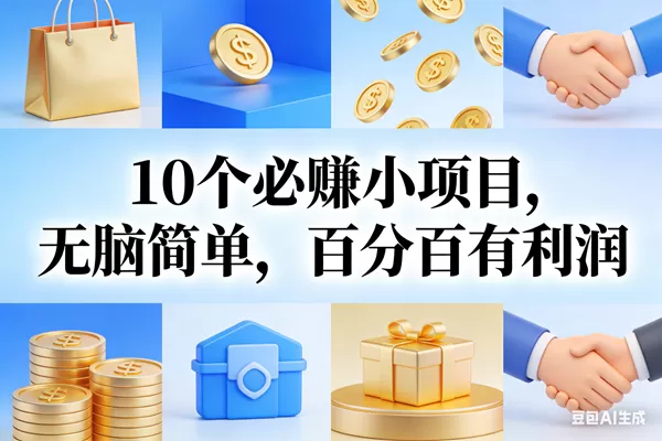 （17152期）9个必赚小项目，无脑简单，百分百有利润，副业首选，日入200+-鹊桥梦网创