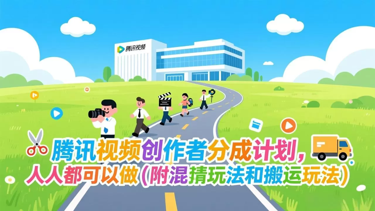 腾讯视频创作者分成计划，人人都可以做(附混剪玩法和搬运玩法-鹊桥梦网创