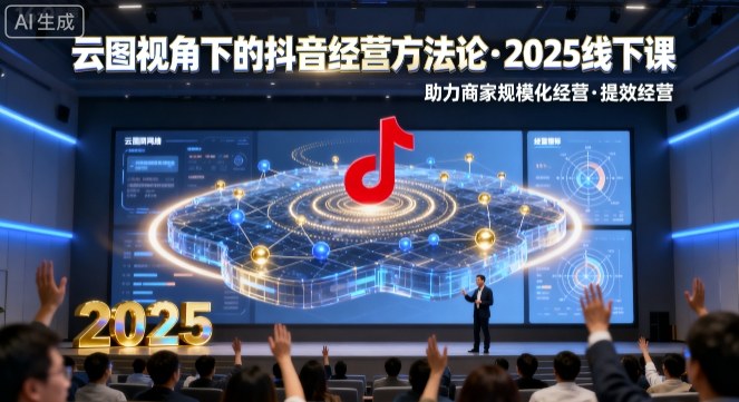 云图视角下的抖音经营方法论，2025线下课，助力商家规模化经营，提效经营（录音+字幕）-鹊桥梦网创