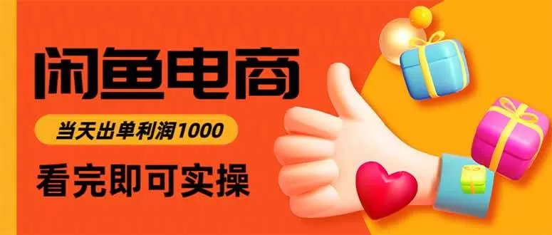 （16872期）闲鱼高利润电商，当天上架当天出单，一单利润300