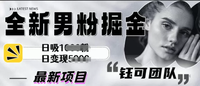 全新男粉掘金思路日吸粉100+日变现1k+-鹊桥梦网创