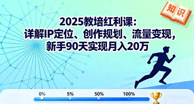（16178期）2025教培红利课：详解IP定位、创作规划、流量变现，新手90天实现月入20万-鹊桥梦网创
