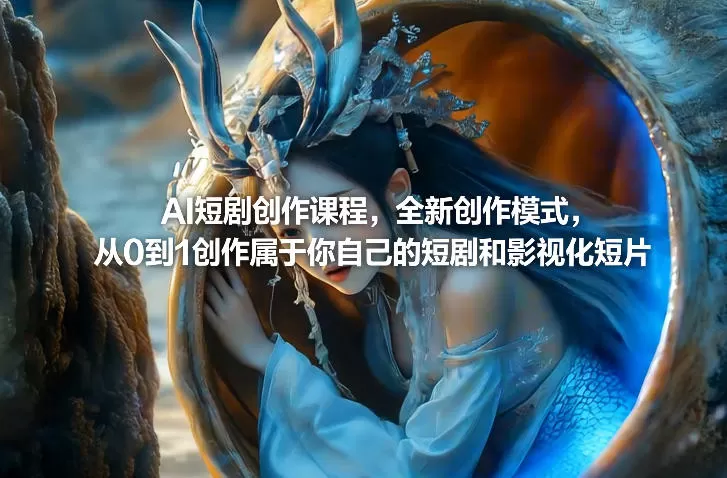 AI短剧创作课程，全新创作模式，从0到1创作属于你自己的短剧和影视化短片-鹊桥梦网创