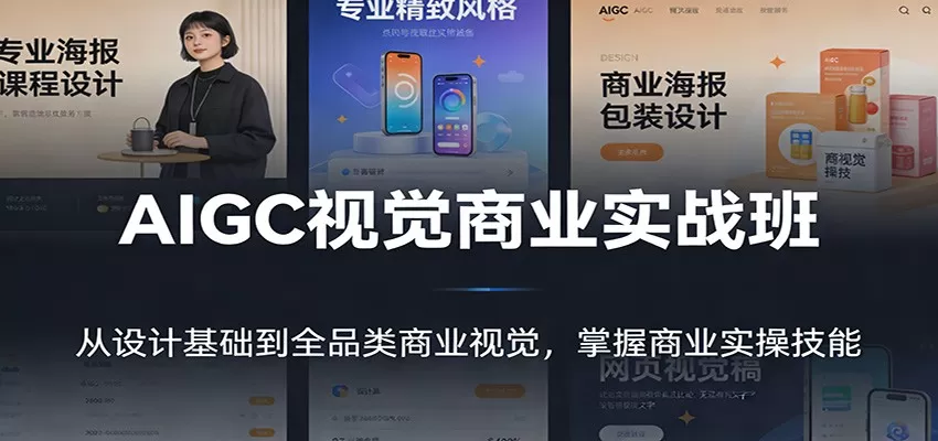 AIGC视觉商业实战班：从设计基础到全品类商业视觉，掌握商业实操技能-鹊桥梦网创