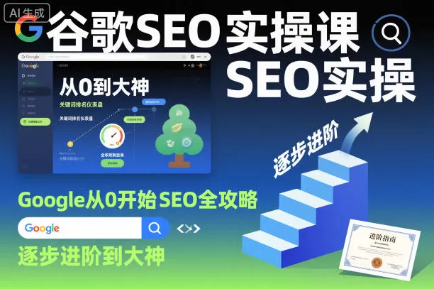 谷歌SEO实操课,Google从0开始SEO全攻略,逐步进阶到大神(更新26年)-鹊桥梦网创