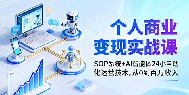 （16111期）个人商业变现实战课：SOP系统+AI智能体24小自动化运营技术，从0到百万收入-鹊桥梦网创