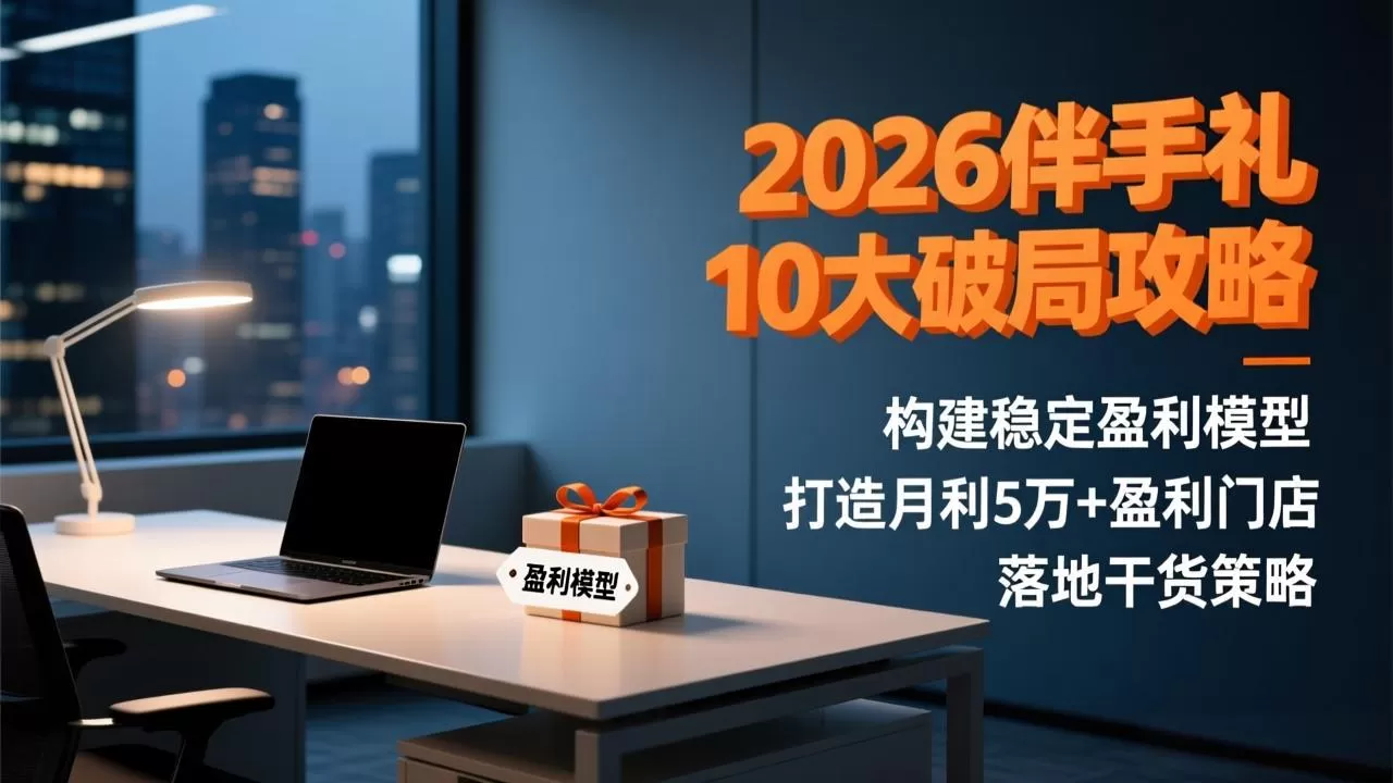 2026伴手礼10大破局攻略：构建稳定盈利模型，打造月利5万+盈利门店，落地干货策略-鹊桥梦网创