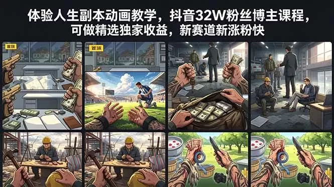 (18826期)体验人生副本动画教学, 抖音32W粉丝博主课程,可做精选独家收益,新赛道新涨粉快 (18826期)体验人生副本动画教学, 抖音32W粉丝博主课程,可做精选独家收益,新赛道新涨粉快