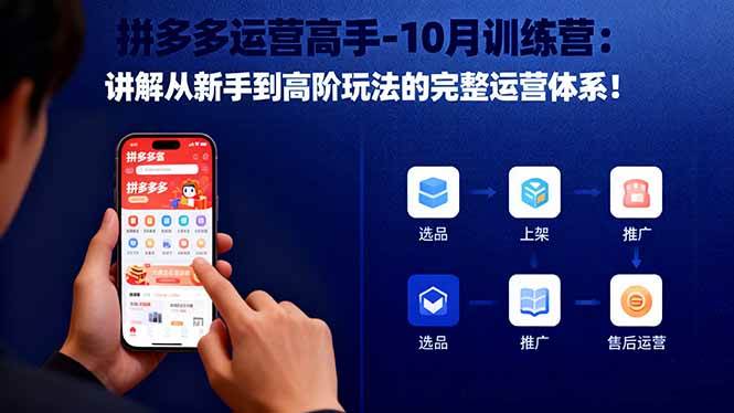 （16448期）拼多多运营高手-10月训练营：讲解从新手到高阶玩法的完整运营体系！-鹊桥梦网创