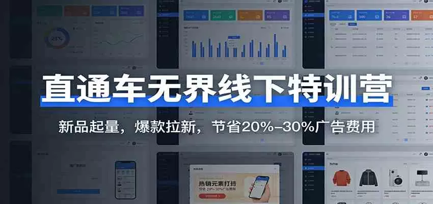 直通车无界线下特训营：新品起量，爆款拉新，节省20%-30%广告费用-鹊桥梦网创