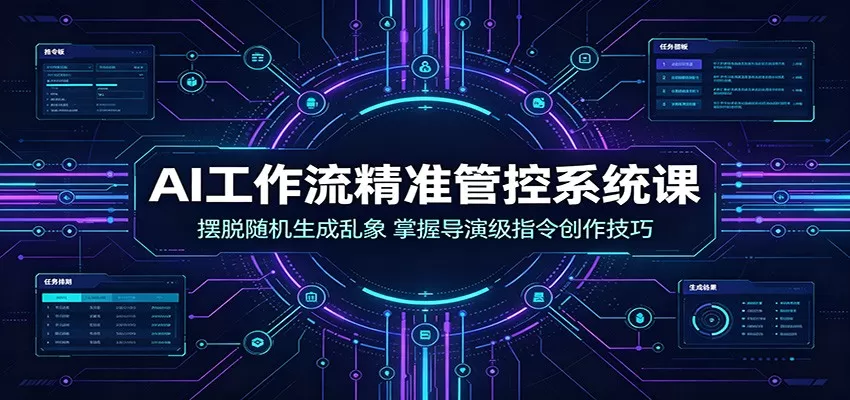 AI工作流精准管控系统课：摆脱随机生成乱象，掌握导演级指令创作技巧-鹊桥梦网创