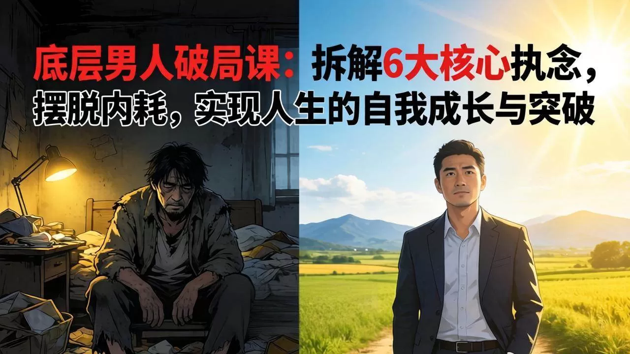 (17747期)付费文章:底层男人破局课:拆解 6 大核心执念,摆脱内耗,实现人生的自我成长与突破-鹊桥梦网创
