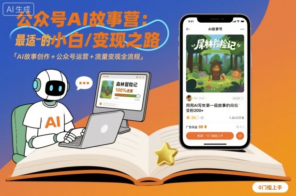 公众号ai故事营,最适合小白的自媒体变现之路-鹊桥梦网创