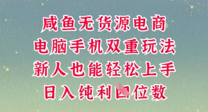 咸鱼无货源电商，多种运营方式，带你从零到一拿结果，可做代运营，也可软件一键发布【揭秘】-鹊桥梦网创