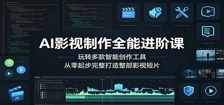 AI影视制作全能进阶课:玩转多款智能创作工具,从零起步完整打造整部影视短片 AI影视制作全能进阶课:玩转多款智能创作工具,从零起步完整打造整部影视短片