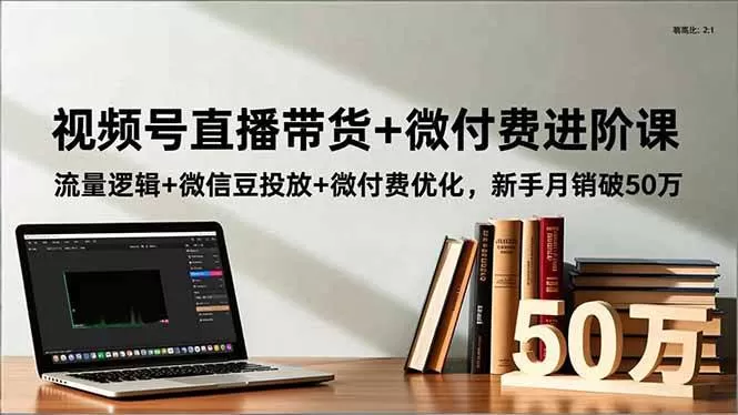 （16684期）视频号直播带货+微付费进阶课：流量逻辑+微信豆投放+微付费优化，新手月销破50万