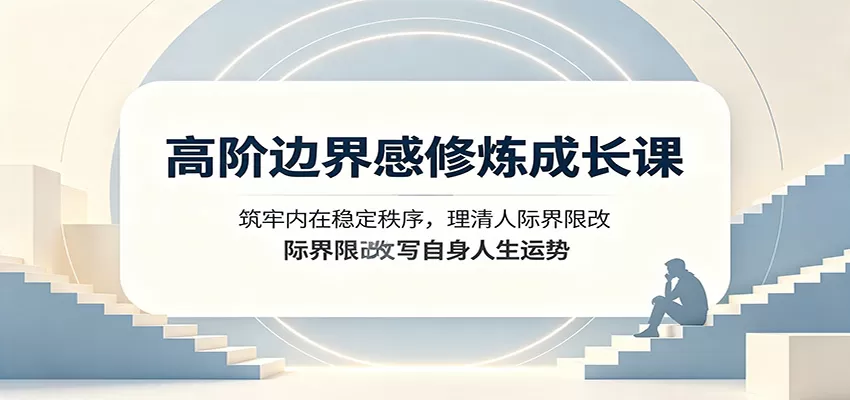 高阶边界感修炼成长课:筑牢内在稳定秩序,理清人际界限改写自身人生运势 高阶边界感修炼成长课:筑牢内在稳定秩序,理清人际界限改写自身人生运势