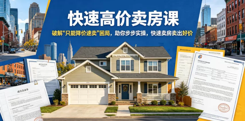 快速高价卖房课,破解“只能降价速卖”困局,助你步步实操,快速卖房卖出好价(更新2026)-鹊桥梦网创