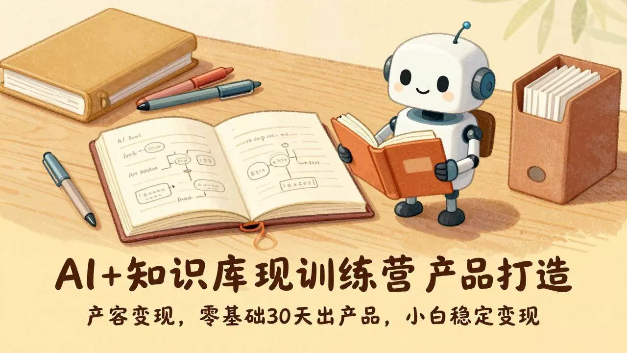 （17323期）AI+知识库变现训练营，产品打造、内容创作、全平台变现，零基础30天出产品，小白稳定变现-鹊桥梦网创