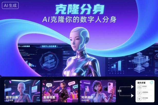 AI数字人认知实操课，克隆你的数字人分身-鹊桥梦网创