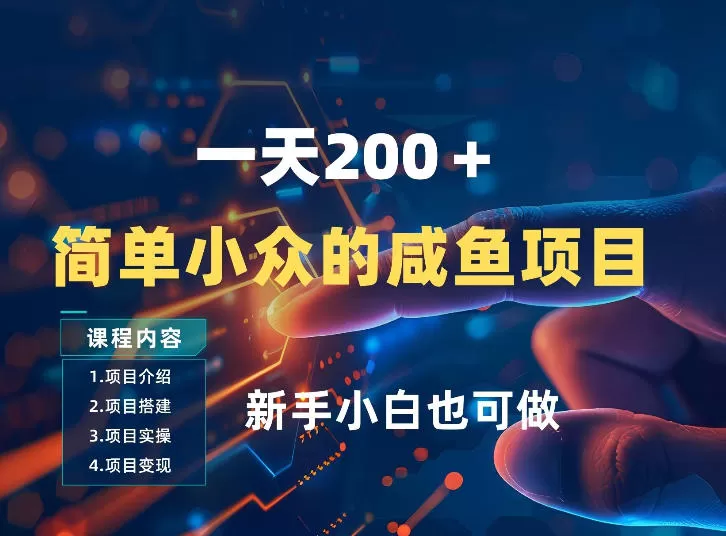 一天收入2张，一个简单小众的咸鱼项目，0门槛小白也能做-鹊桥梦网创