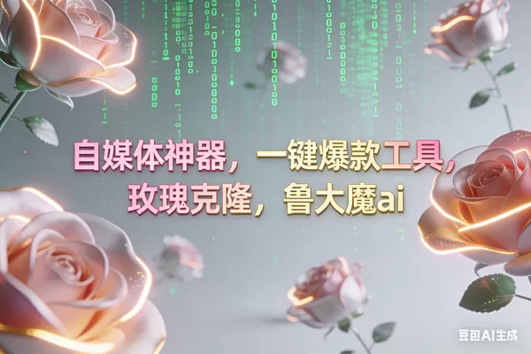 （16957期）ai鲁大魔，自媒体必备的软件，玫瑰克隆神器，一键爆款，详细教程-鹊桥梦网创