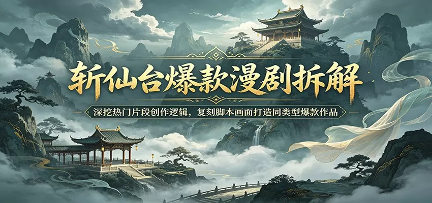 斩仙台爆款漫剧拆解：深挖热门片段创作逻辑，复刻脚本画面打造同类型爆款作品-鹊桥梦网创